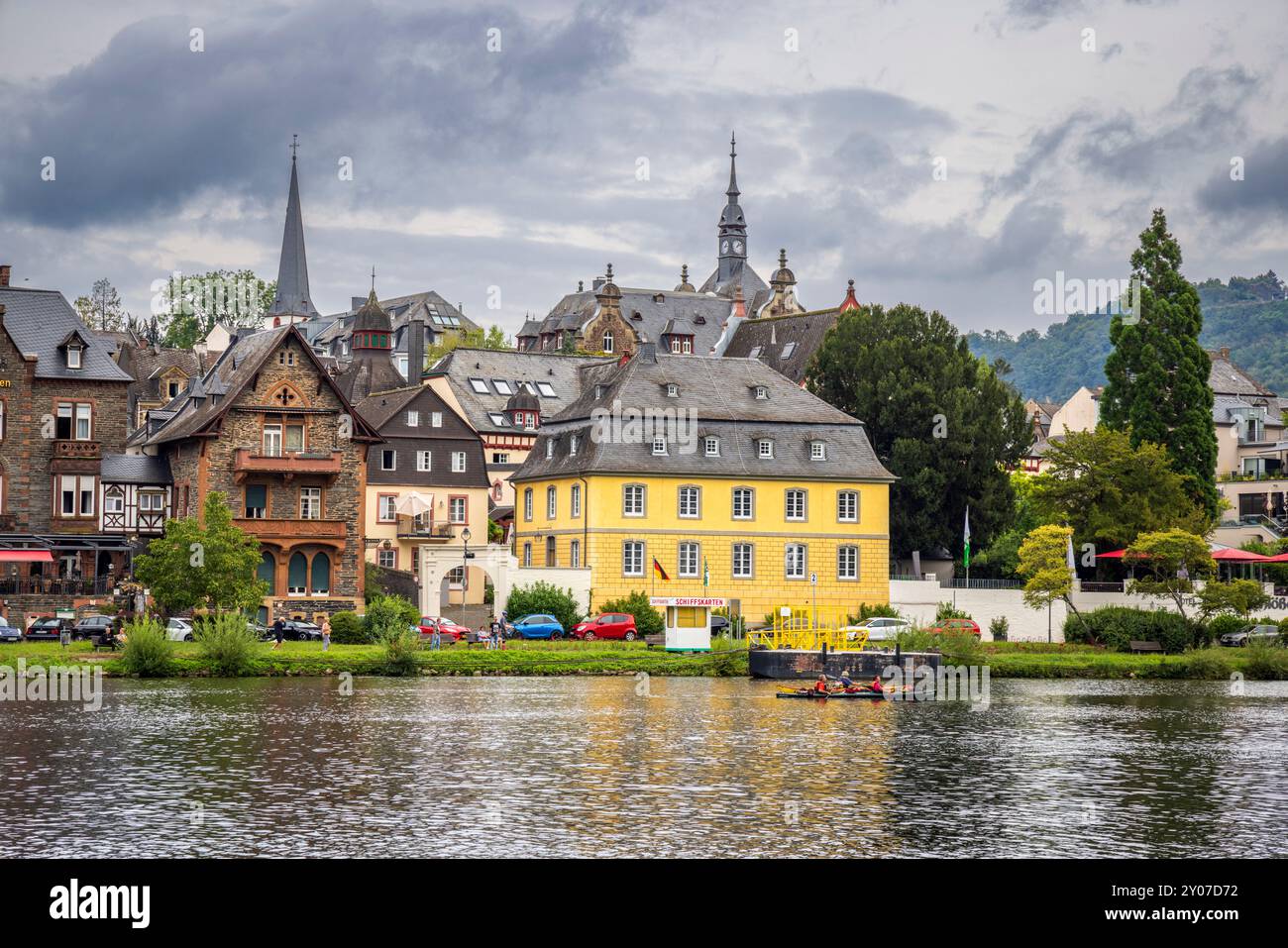 Treben-Trarbach sulla Mosella, Germania Foto Stock