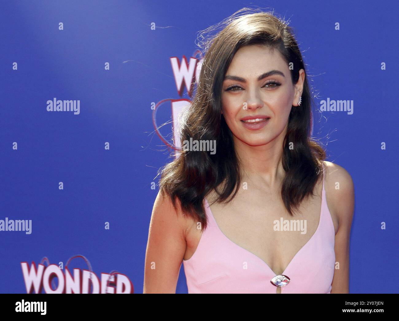 Mila Kunis alla prima mondiale di 'Wonder Park' tenutasi al Regency Bruin Theatre di Westwood, USA il 10 marzo 2019 Foto Stock