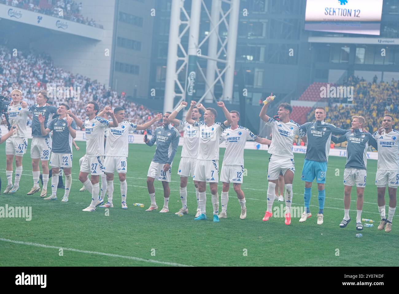 Superligakampen mellem FC København og Brøndby IF i Parken i København søndag den 1. settembre 2024. Crediti: Ritzau/Alamy Live News Foto Stock