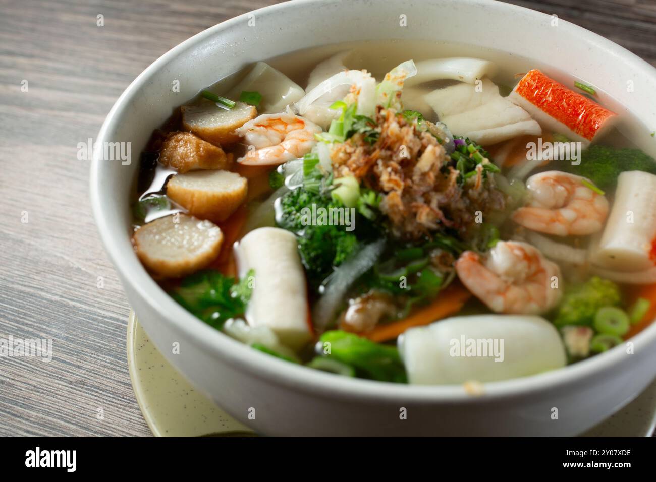 Vista su una ciotola di pesce. Foto Stock