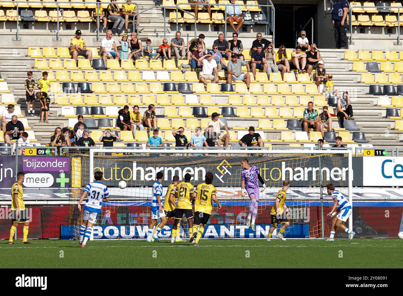 KERKRADE , PAESI BASSI - 1 SETTEMBRE: Jesse van de Haar di De Graafschap segna il suo primo gol durante la partita Roda JC Kerkrade tra De Graafschap al Parkstad Limburg Stadion il 1,2024 settembre a Kerkrade, Paesi Bassi. (Foto di Orange Pictures) (foto di Orange Pictures/Orange Pictures) Foto Stock