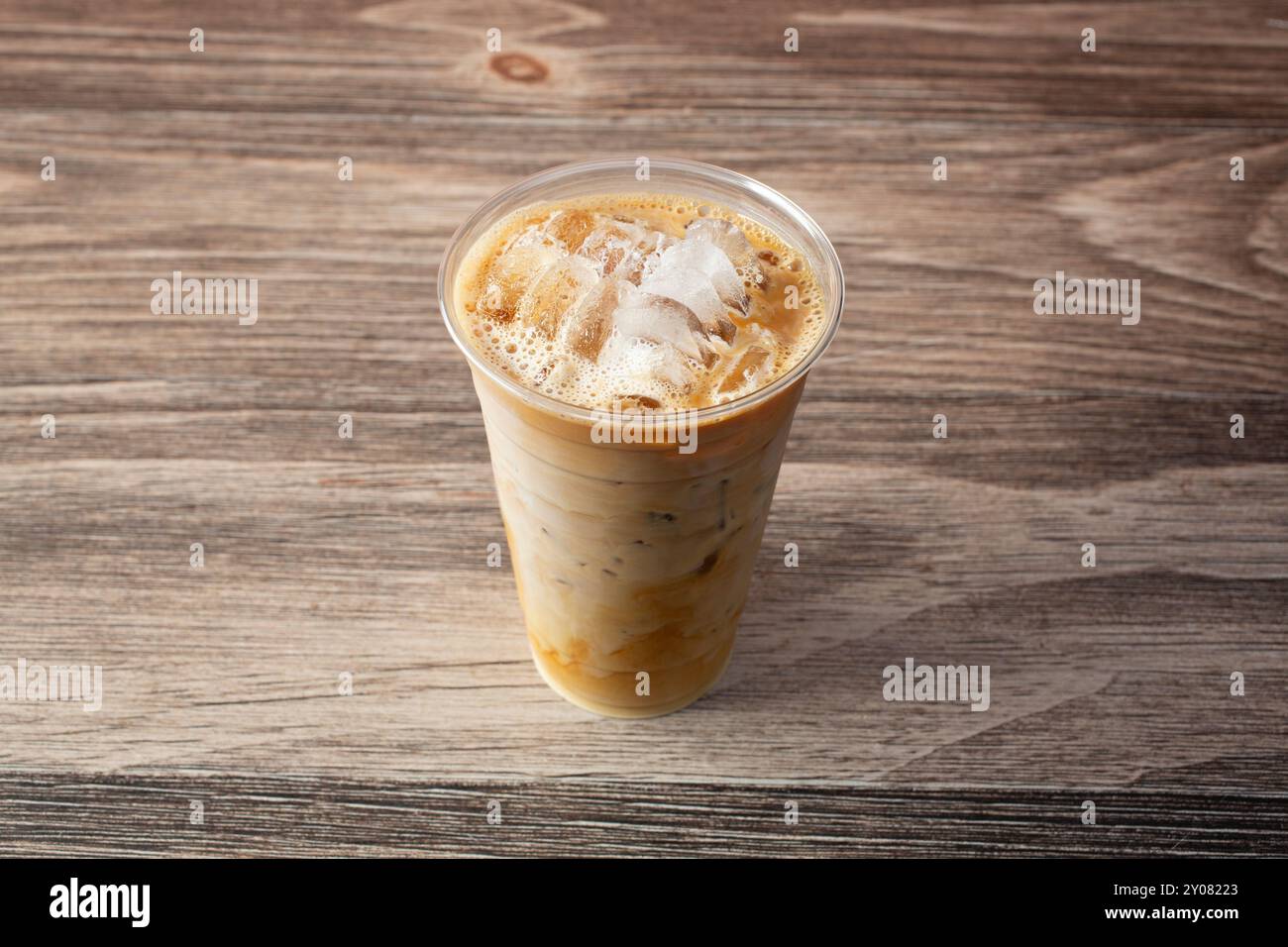 Una vista di una bevanda fredda a base di latte. Foto Stock