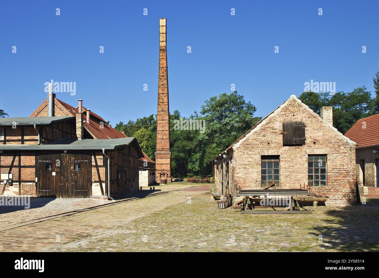 Il villaggio museale di Glashuette (Brandeburgo) Foto Stock