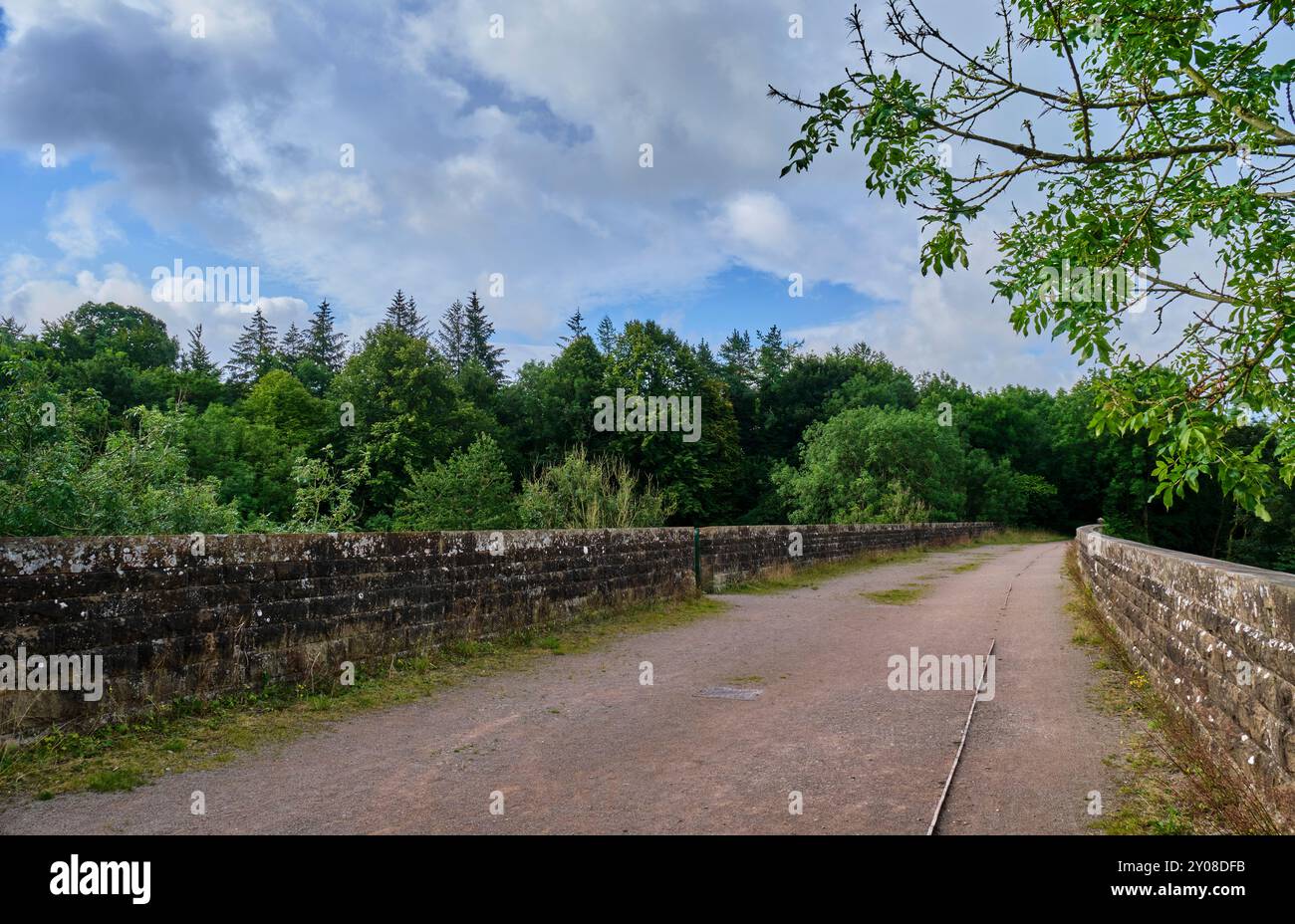 Viadotto di Merrygill sulla linea ferroviaria in disuso vicino a Kirkby Stephen, Cumbria Foto Stock