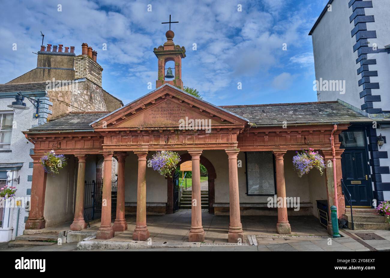 John Waller Cloisters, Market Square, Kirkby Stephen, Cumbria Foto Stock