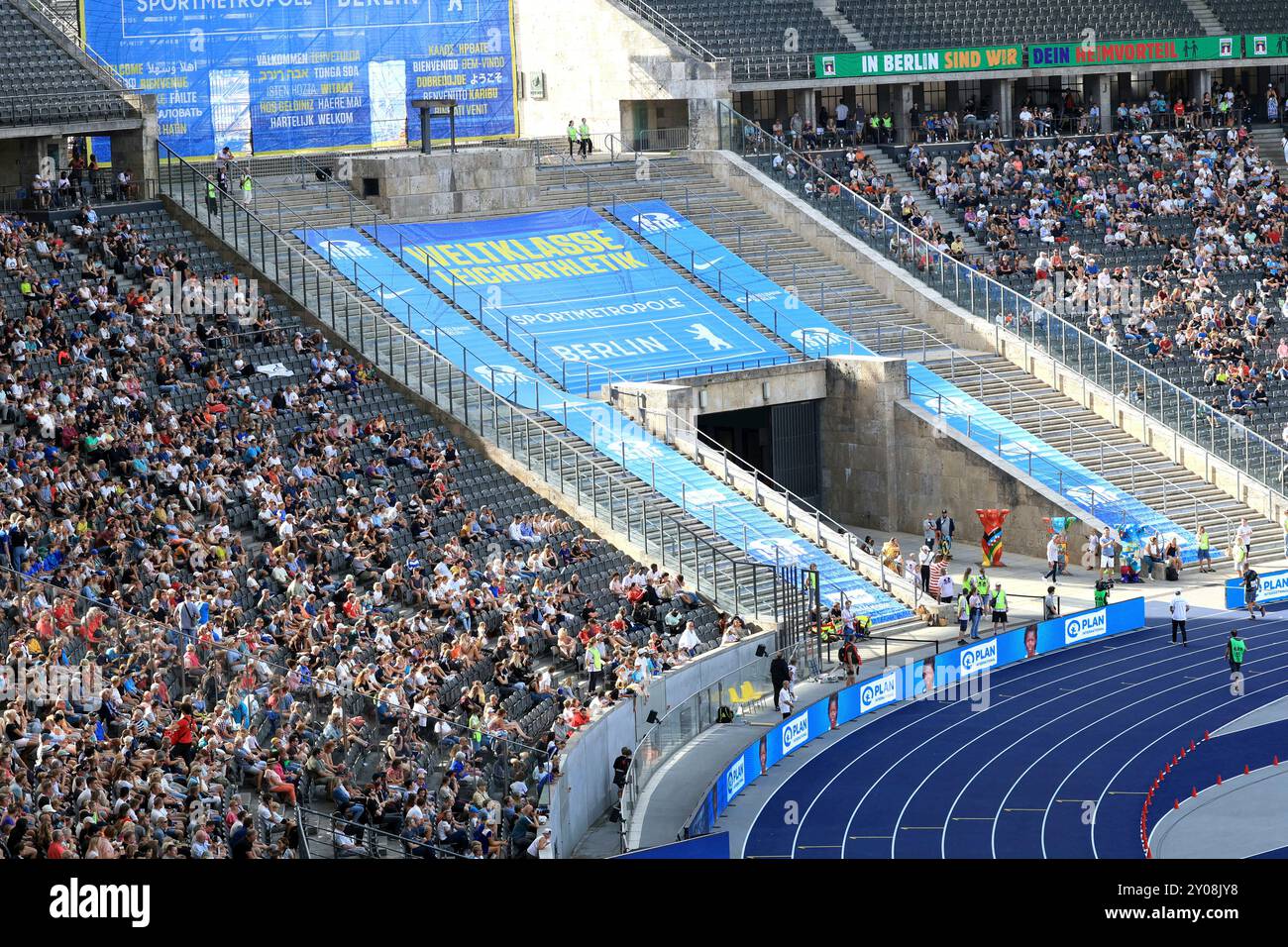 Berlino, Germania. 1 settembre 2024. 01.09.2024, Berliner Olympiastadion, Berlino, DEU, ISTAF-Berlino 2024, im Bild Stadioninnenansicht foto: Juergen Engler/nordphoto GmbH/dpa/Alamy Live News Foto Stock