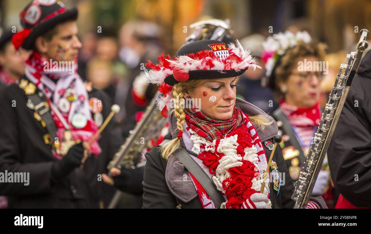 COLONIA, GERMANIA, 3 marzo: Partecipanti alla sfilata di Carnevale del 3 marzo 2014 a Colonia, Germania, Europa Foto Stock