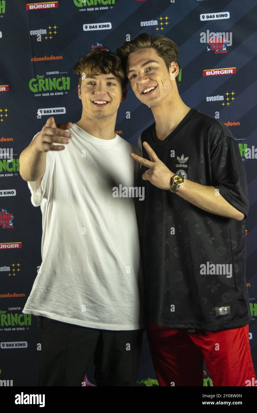 DORTMUND, Germania, 1 dicembre 2018: Die Lochis (personalità tedesche su YouTube) al Nickelodeon Slimefest 2018, il primo Slimefest in germania, Europa Foto Stock