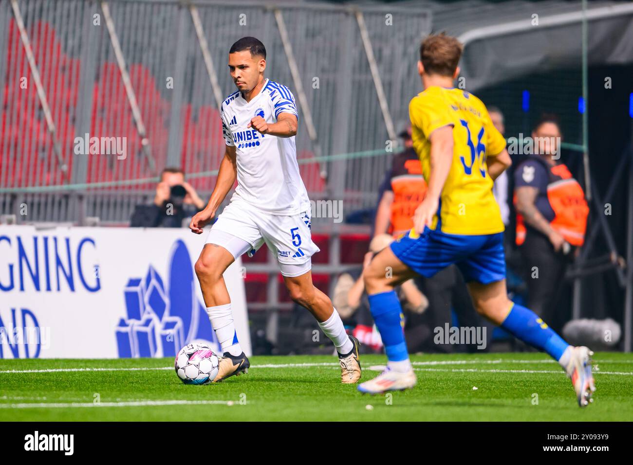 5 (FCK) - Gabriel Pereira. Superliga: FC København mod Brøndby IF - 01.09.24. København, Danmark. 1 settembre 2024. Foto Stock