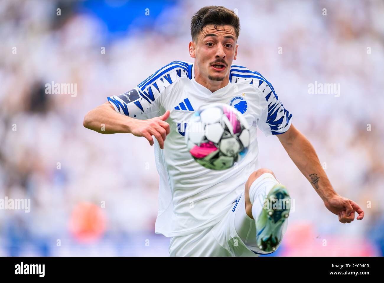 22 (FCK) - Giorgi Gocholeishvili. Superliga: FC København mod Brøndby IF - 01.09.24. København, Danmark. 1 settembre 2024. Foto Stock