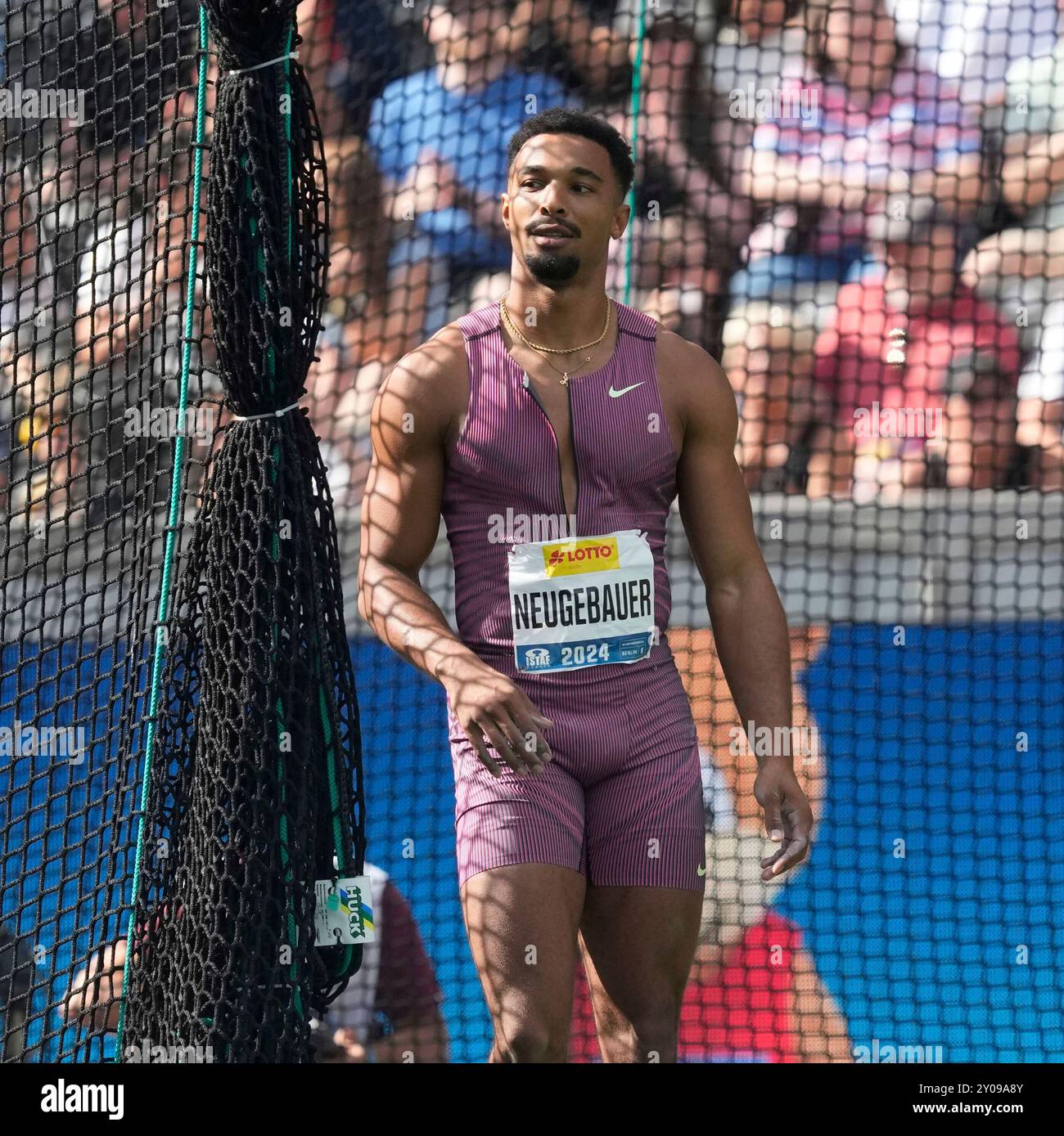 Leichtathletik, Track & Field, Athletics, World Athletics Meeting, ISTAF Berlin 2024 01.09.2024 Olympiastadion Berlin, Diskuswurf, Leo Neugebauer, Deutschland Fotocopyright Gladys Chai von der Laage Foto Stock