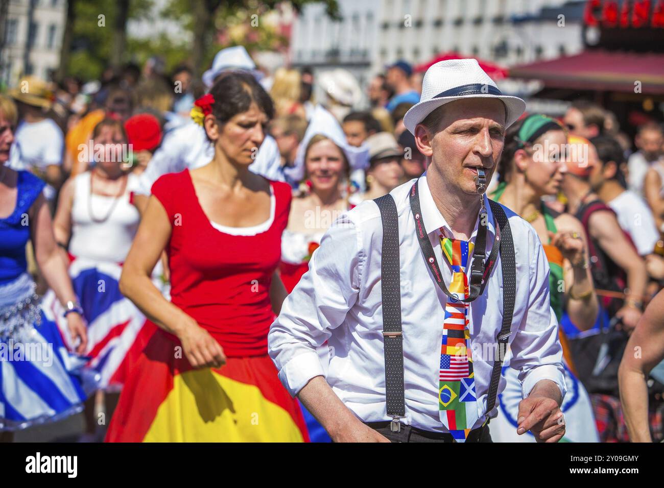 BERLINO, 08 GIUGNO: Partecipanti al Carnevale delle Culture. 8 giugno 2014 a Berlino, Germania, Europa Foto Stock