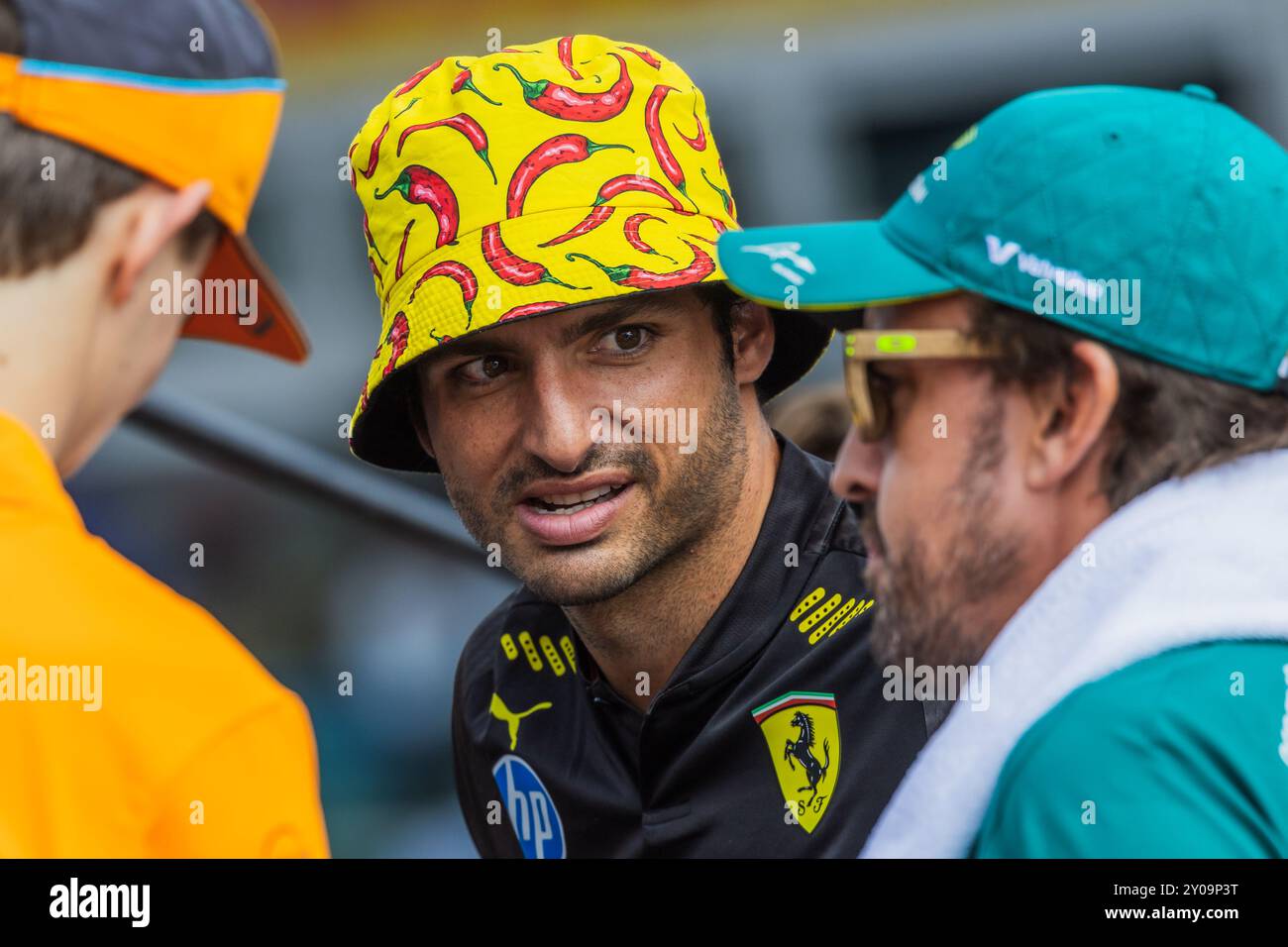 Autodromo di Monza, Monza, Italia. 1.settembre.2024; Carlos Sainz Jr di Spagna e Scuderia Ferrari durante il Gran Premio d'Italia di Formula 1 crediti: Jay Hirano/AFLO/Alamy Live News Foto Stock