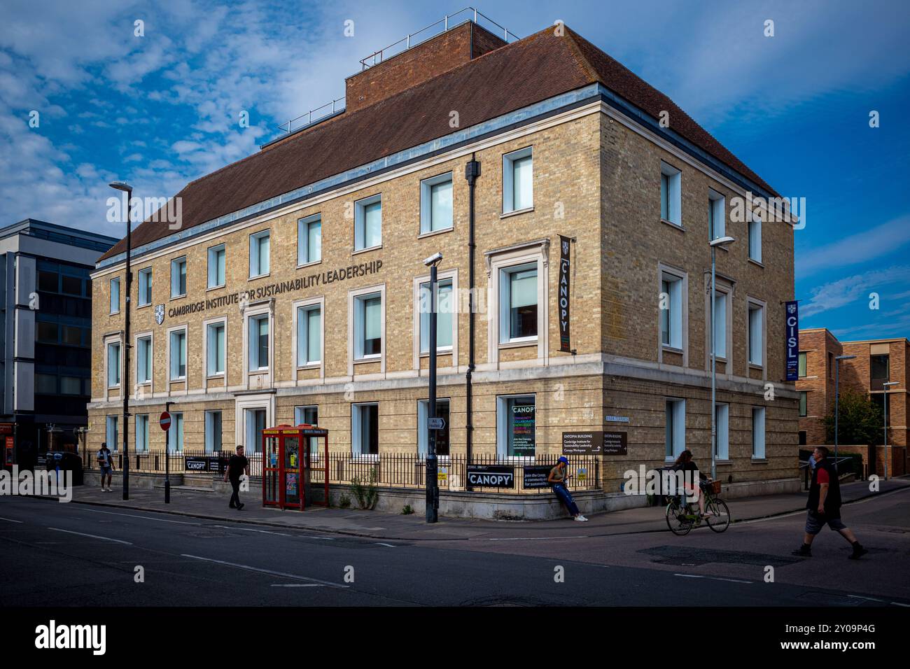 L'Istituto per la leadership della sostenibilità dell'Università di Cambridge, CISL, nell'edificio Entopia, è stato inaugurato nel 2021; Foto Stock
