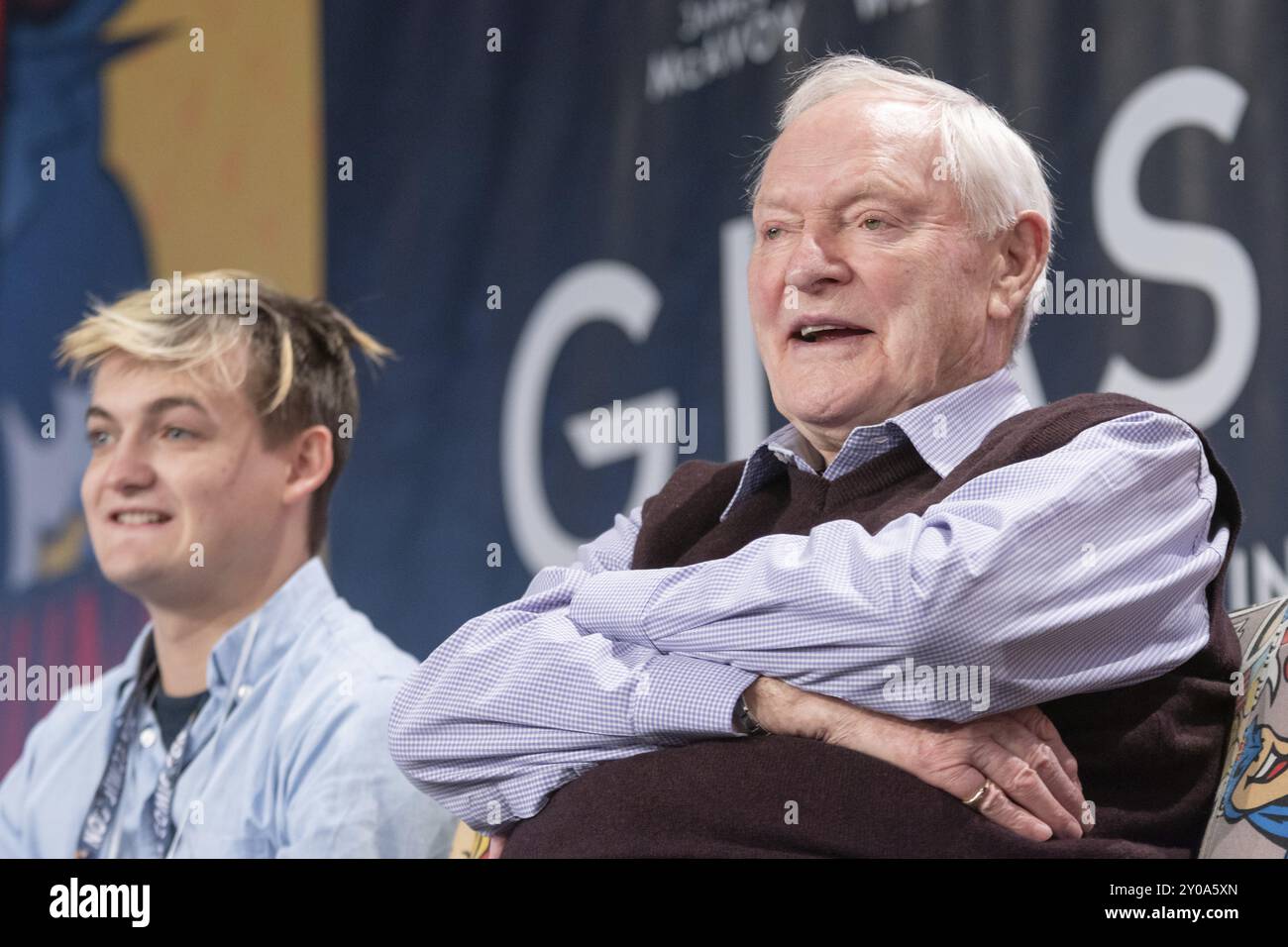 DORTMUND, GERMANIA, 1 dicembre 2018: Jack Gleeson e Julian Glover al German Comic con Dortmund, una convention di due giorni per i fan Foto Stock