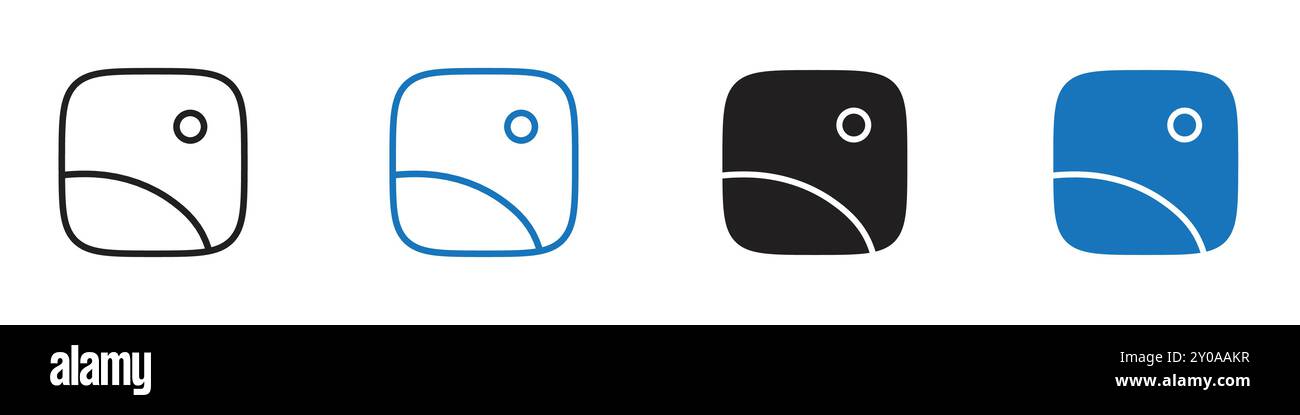 Icona immagine segno grafico vettoriale lineare o set di simboli per l'interfaccia utente dell'app Web Illustrazione Vettoriale