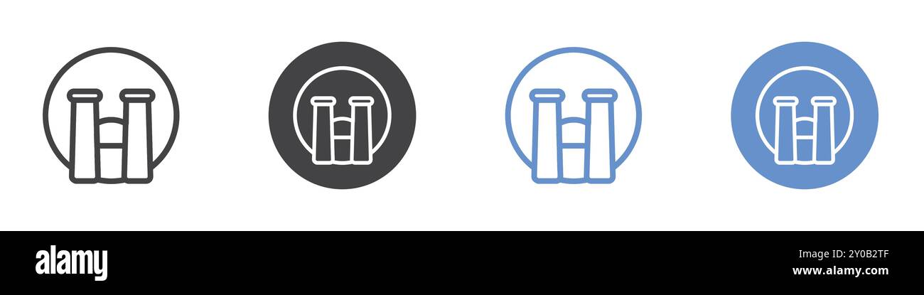 Icona emoji piangente sui social media Set piatto con contorno in bianco e nero e segno vettoriale Illustrazione Vettoriale