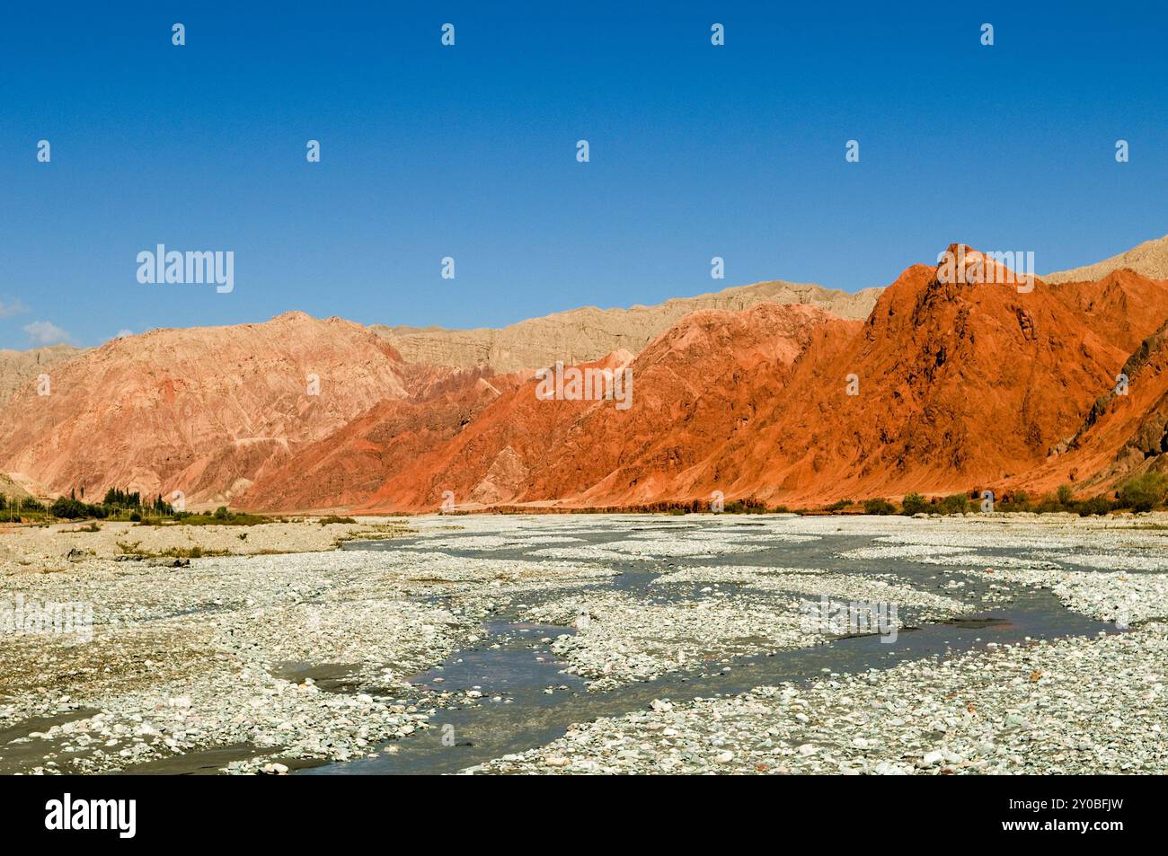 Un viaggio su strada attraverso i Monti Pamir in Cina. Foto Stock