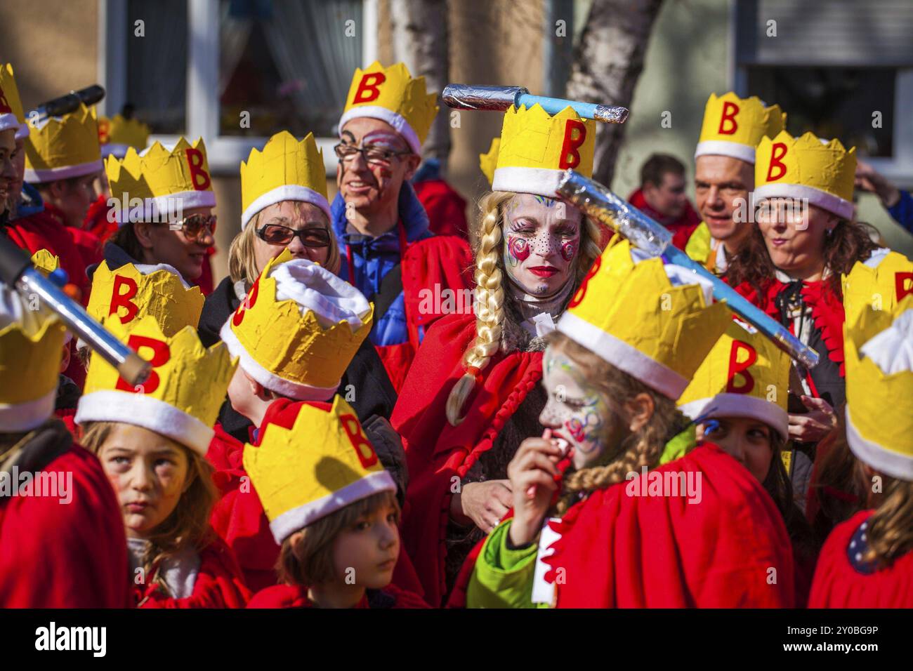 COLONIA, GERMANIA, 04 marzo: Partecipanti alla sfilata di Carnevale del 4 marzo 2014 a Colonia, Germania, Europa Foto Stock