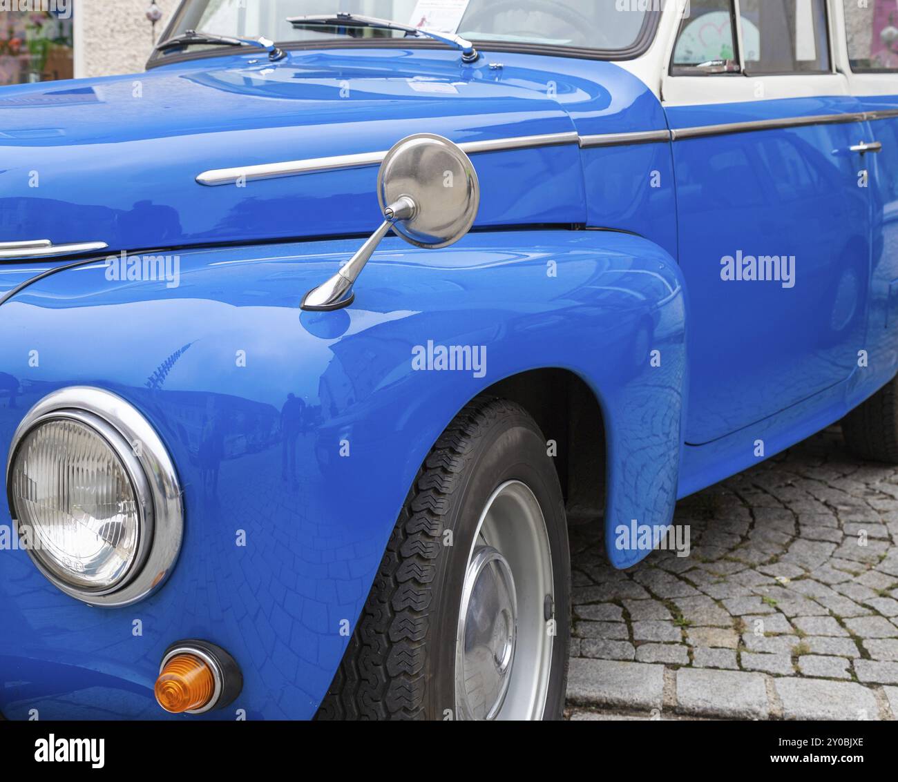 Vista di un'auto svedese degli anni sessanta Foto Stock