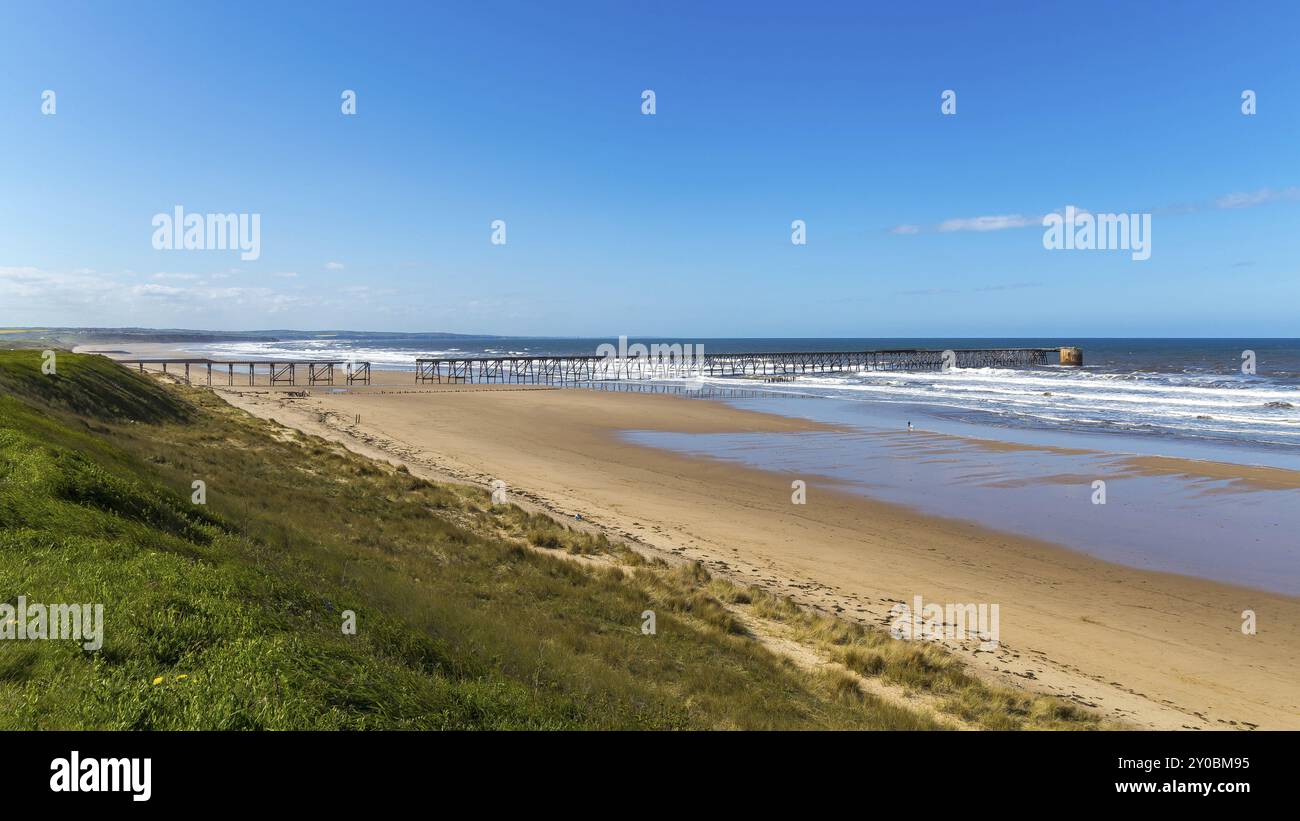 North Sands Beach a Hartlepool, Inghilterra, Regno Unito Foto Stock