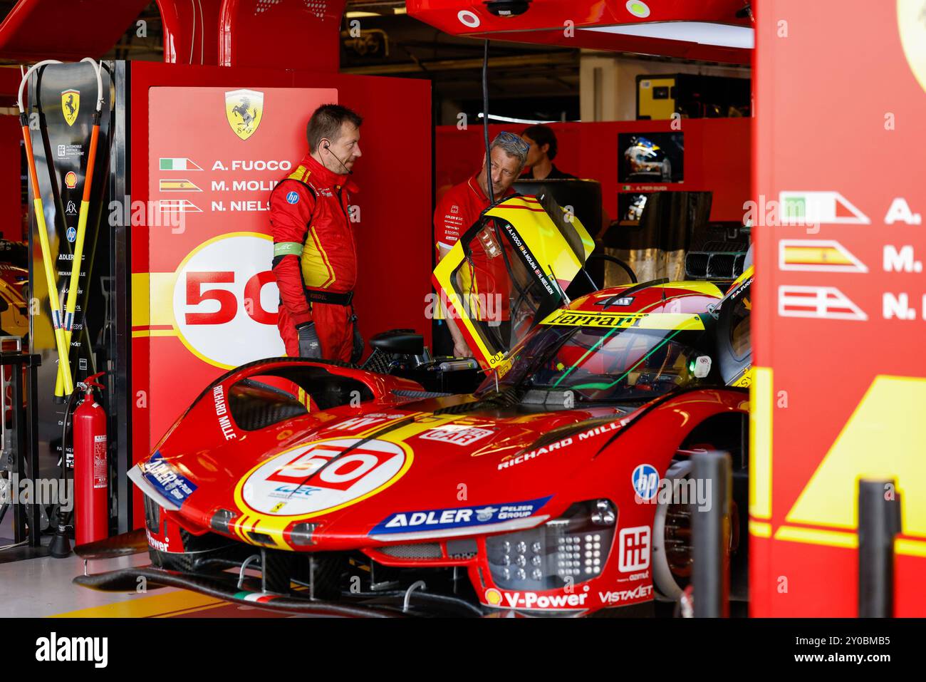 Austin, Stati Uniti. 1 settembre 2024. Ferrari Hypercar (50) guidata da Antonio fuoco, Miguel Molina e Nicklas Nielsen durante la gara Lone Star le Mans ad Austin, Texas, il 1 settembre 2024. (Foto di: Stephanie Tacy/Sipa USA) credito: SIPA USA/Alamy Live News Foto Stock