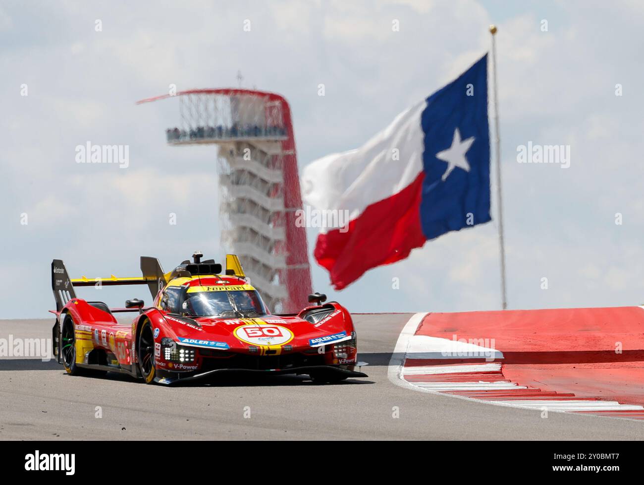 Austin, Stati Uniti. 1 settembre 2024. Ferrari Hypercar (50) guidata da Antonio fuoco, Miguel Molina e Nicklas Nielsen durante la gara Lone Star le Mans ad Austin, Texas, il 1 settembre 2024. (Foto di: Stephanie Tacy/Sipa USA) credito: SIPA USA/Alamy Live News Foto Stock