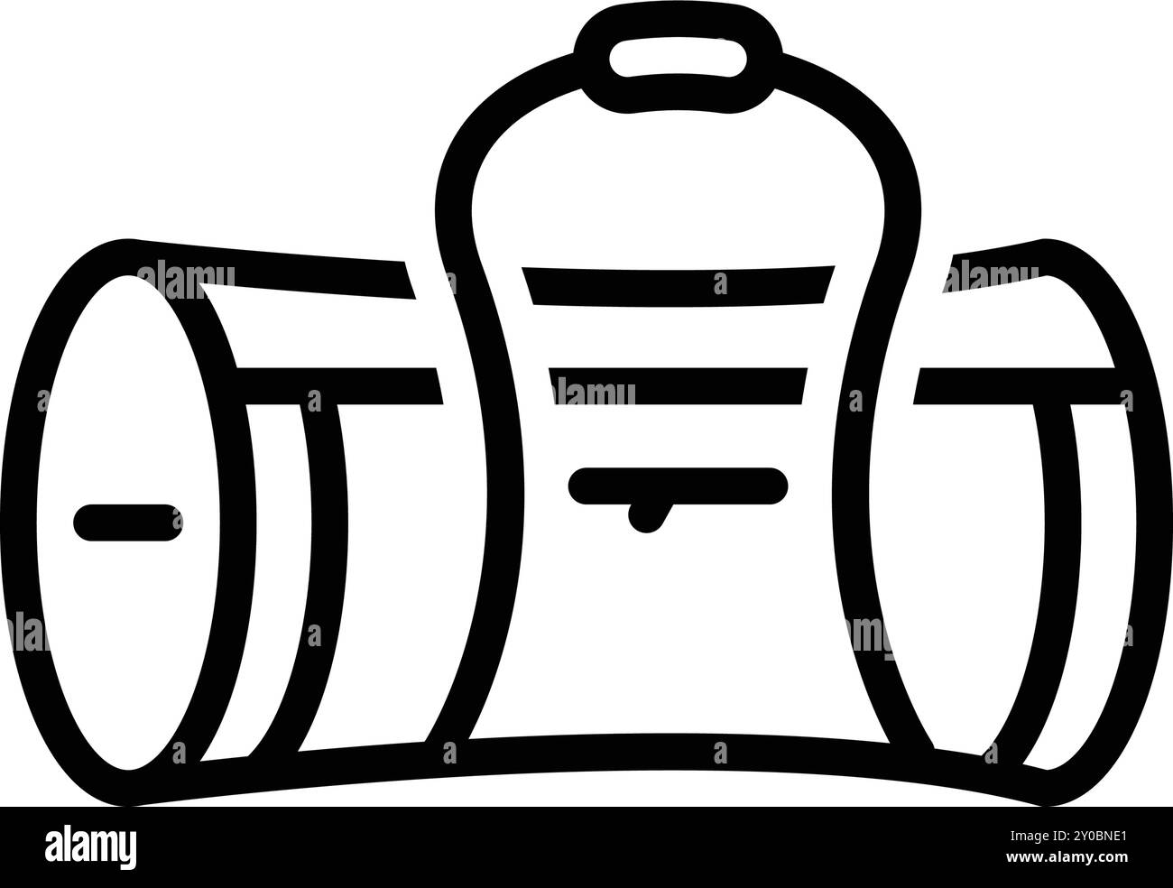 Icona per borsa sportiva, palestra Illustrazione Vettoriale