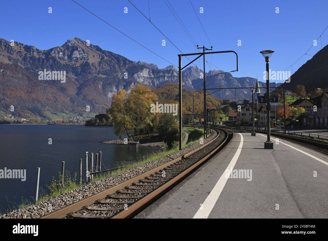 Scena autunnale nel cantone di San Gallo, Alpi svizzere Foto Stock