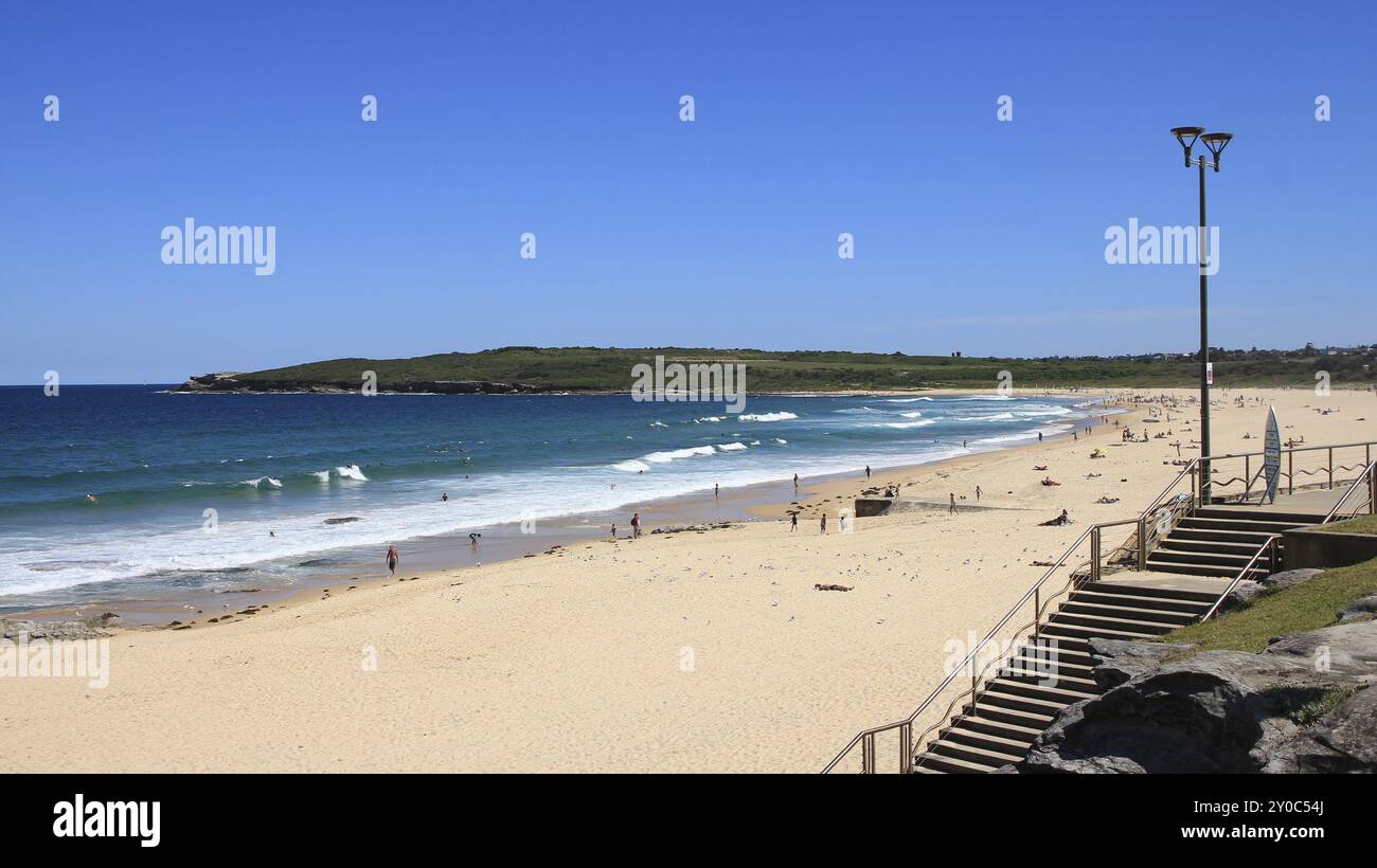 Maroubra Beach. Blu azzurro Pacifico Foto Stock