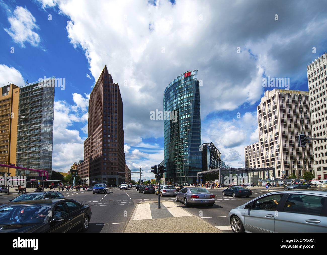 Stadtsilhouette des Potsdamer Platzes, Berlino Foto Stock