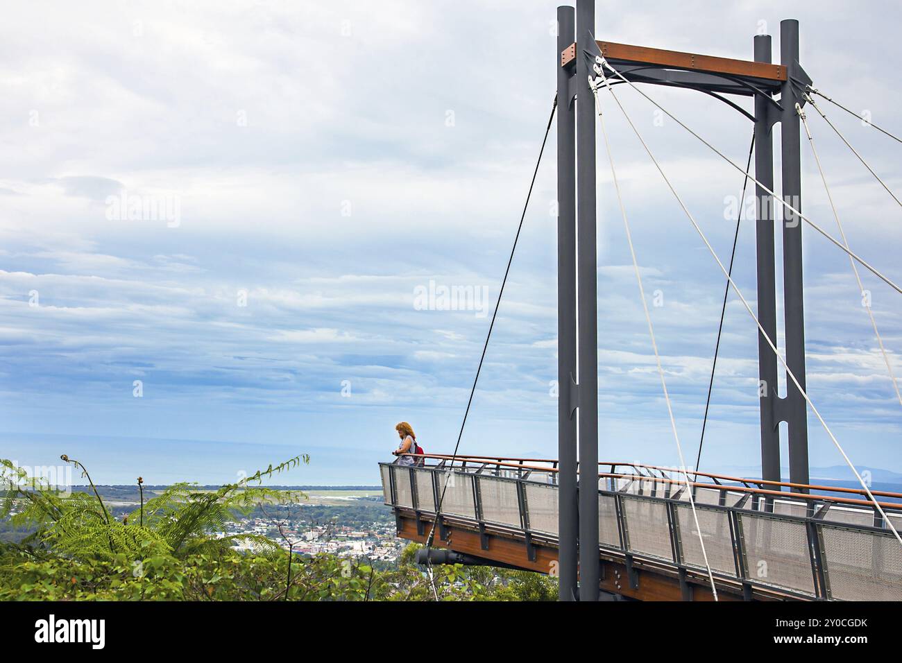 Sealy Lookout Forest Sky Pier Coffs Harbour New South Wales, Regno Unito, Europa Foto Stock