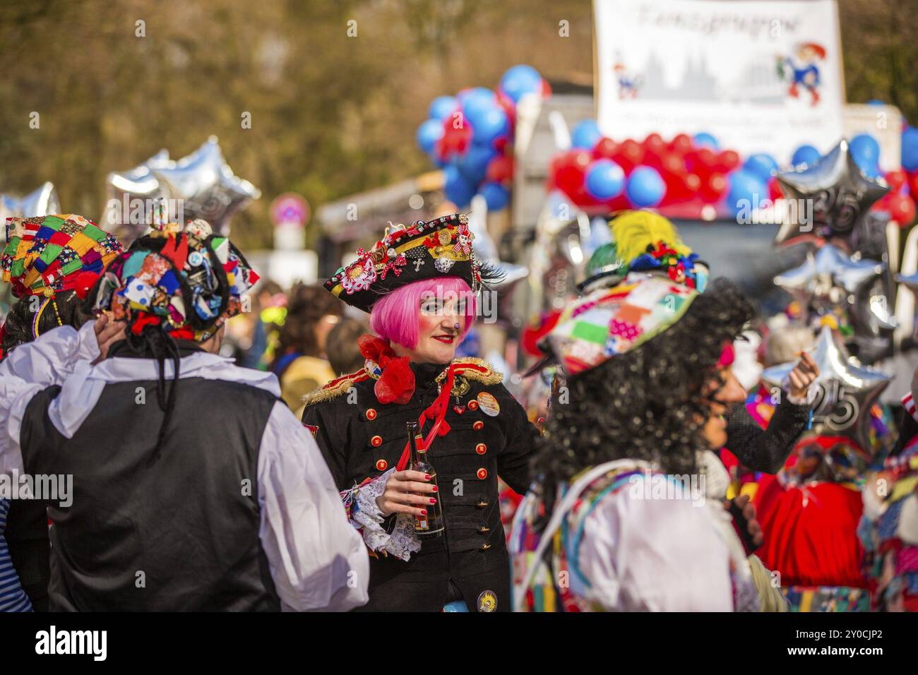 COLONIA, GERMANIA, 04 marzo: Partecipanti alla sfilata di Carnevale del 4 marzo 2014 a Colonia, Germania, Europa Foto Stock
