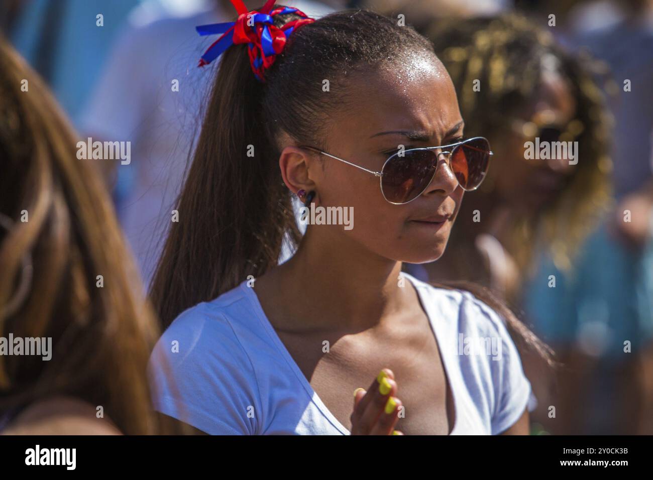 BERLINO, 08 GIUGNO: Partecipanti al Carnevale delle Culture. 8 giugno 2014 a Berlino, Germania, Europa Foto Stock