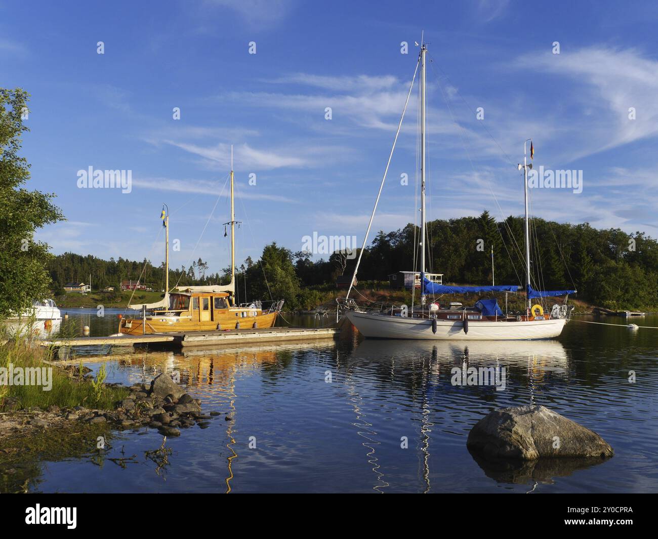 Porto ospiti di Kattskaer, Svezia, Europa Foto Stock