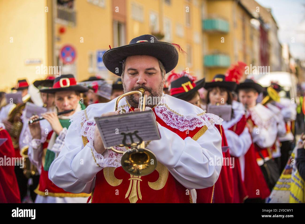 COLONIA, GERMANIA, 04 marzo: Partecipanti alla sfilata di Carnevale del 4 marzo 2014 a Colonia, Germania, Europa Foto Stock
