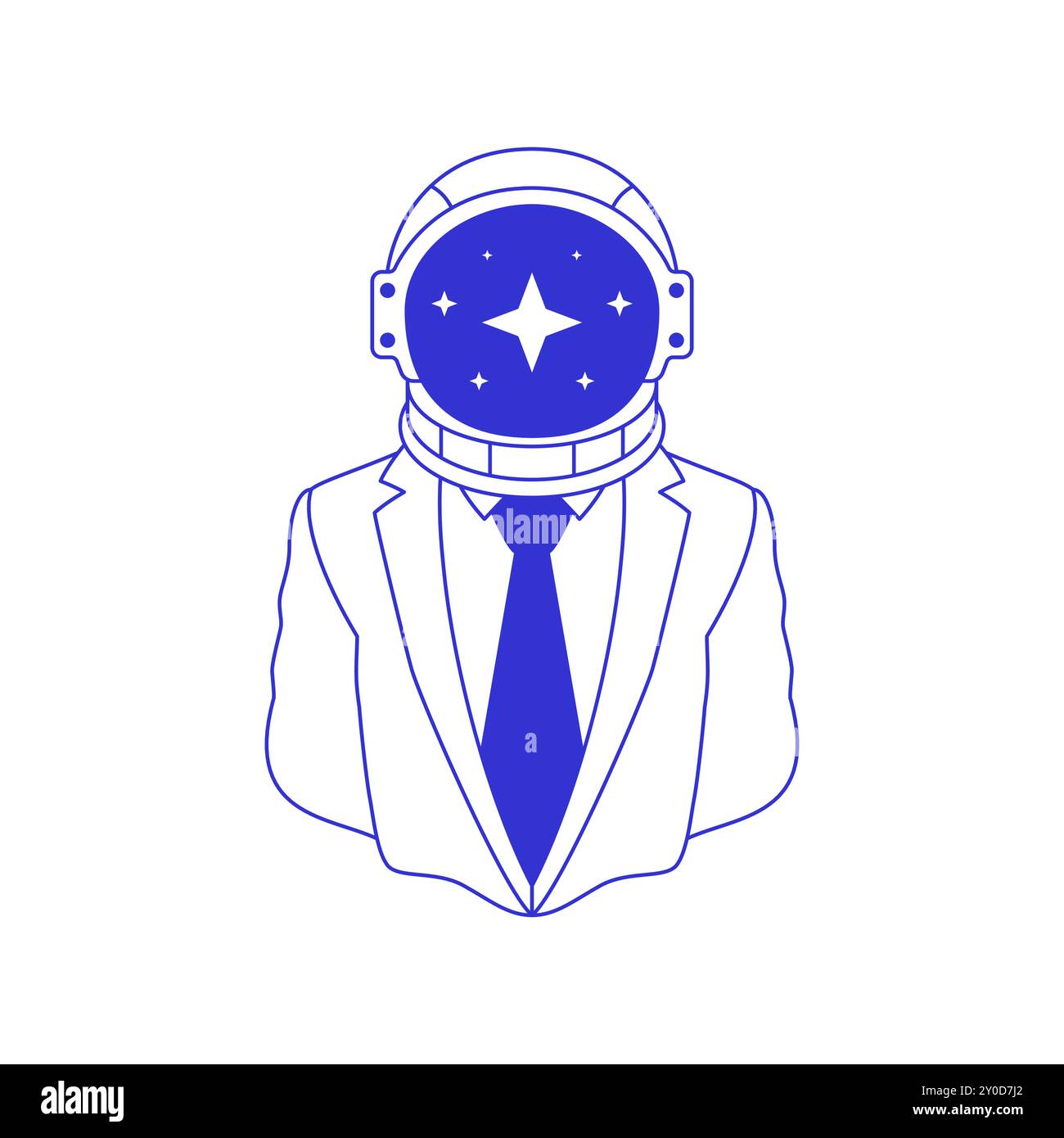 Uomo d'affari con casco astronauta Y2K in tuta con iconica linea di schizzo blu pop art contemporanea illustrazione piatta vettoriale. Cosmonauta psichedelico viaggio spaziale galax Illustrazione Vettoriale Uomo d'affari con casco astronauta Y2K in tuta con iconica linea di schizzo blu pop art contemporanea illustrazione piatta vettoriale. Cosmonauta psichedelico viaggio spaziale galax Illustrazione Vettoriale
