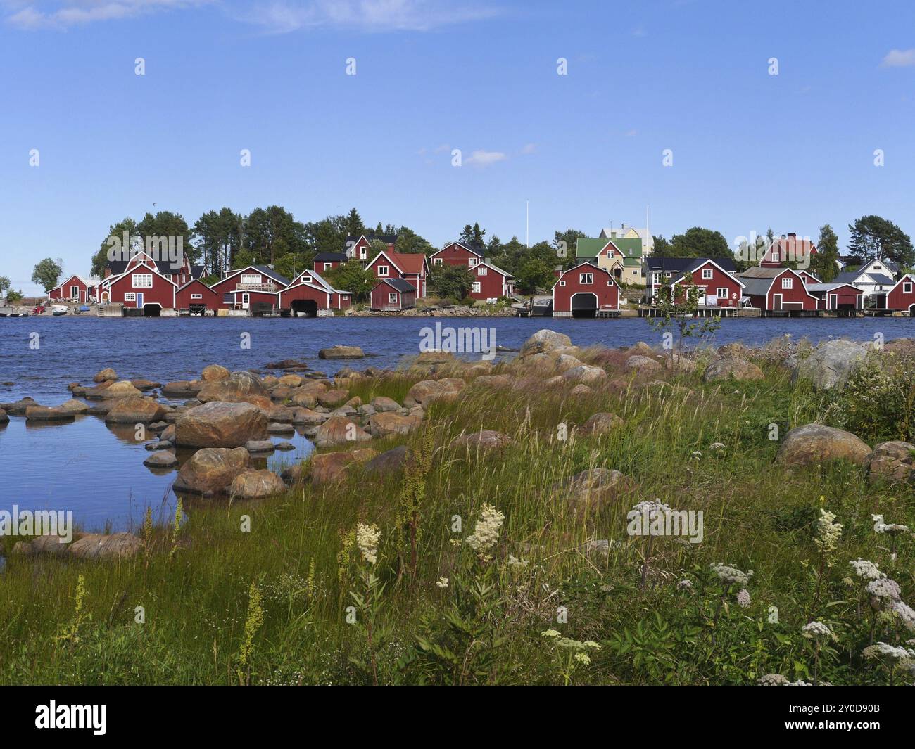 Villaggio di pescatori di Roennskaer, Svezia, Europa Foto Stock