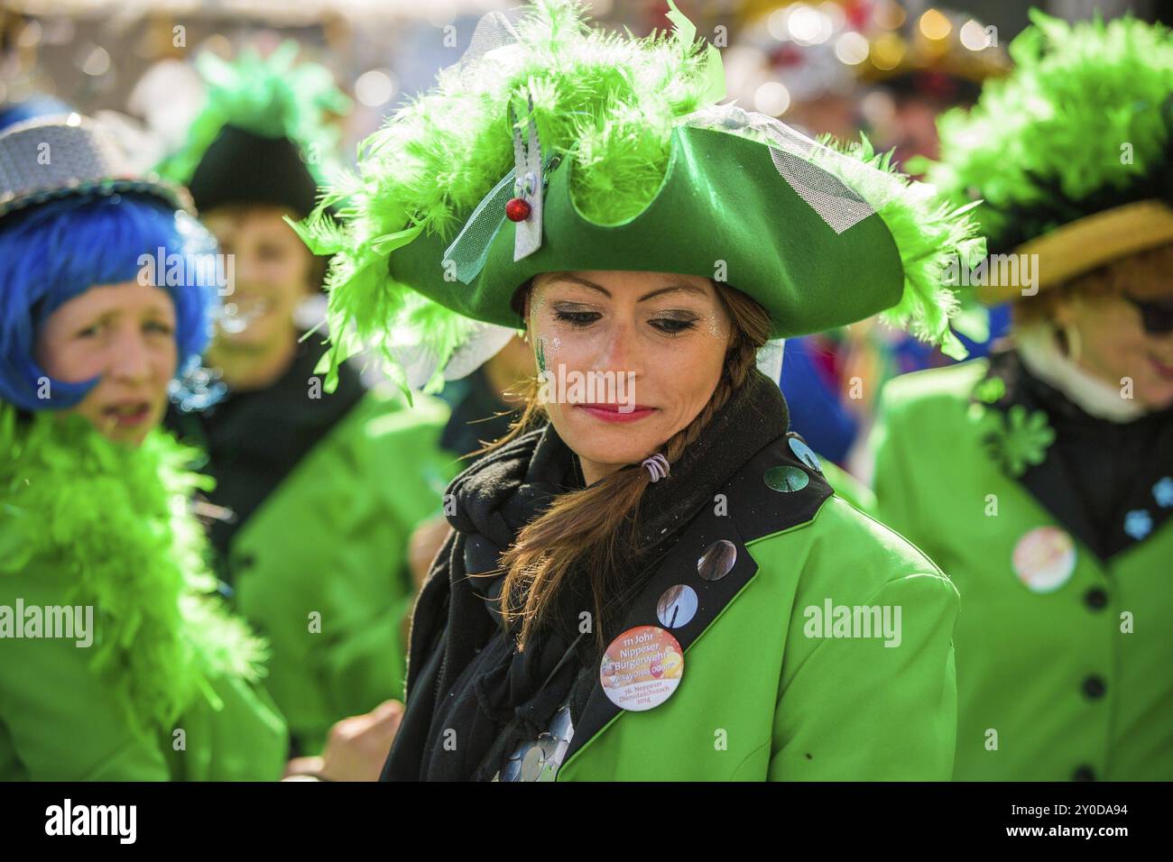 COLONIA, GERMANIA, 04 marzo: Partecipanti alla sfilata di Carnevale del 4 marzo 2014 a Colonia, Germania, Europa Foto Stock