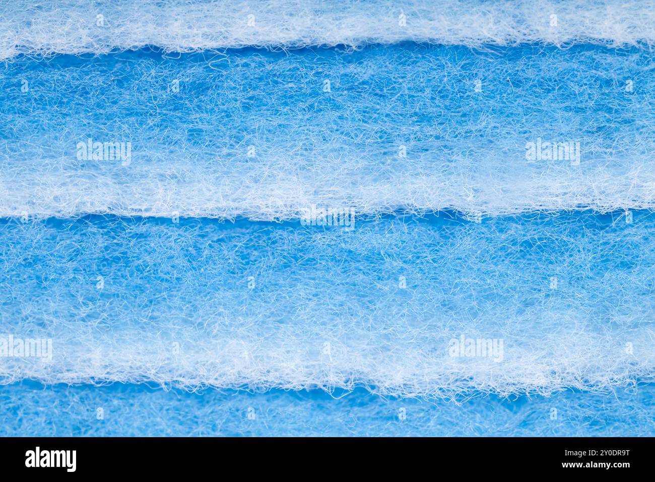 Trama in fibra blu del materiale filtrante Foto Stock