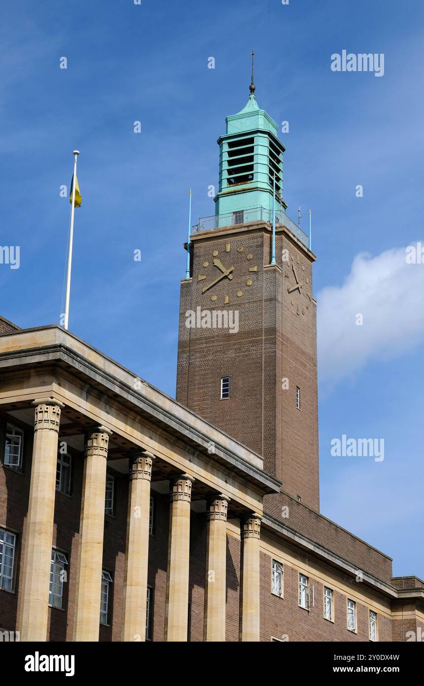 City Hall, Norwich, Norfolk, Inghilterra Foto Stock