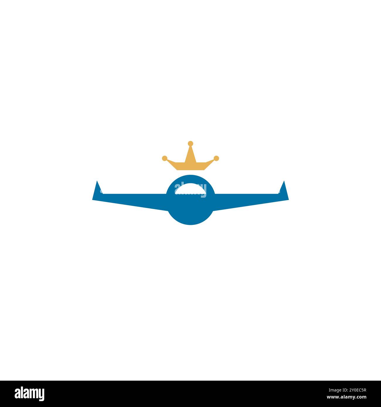 Vettore logo Plane Crown Illustrazione Vettoriale