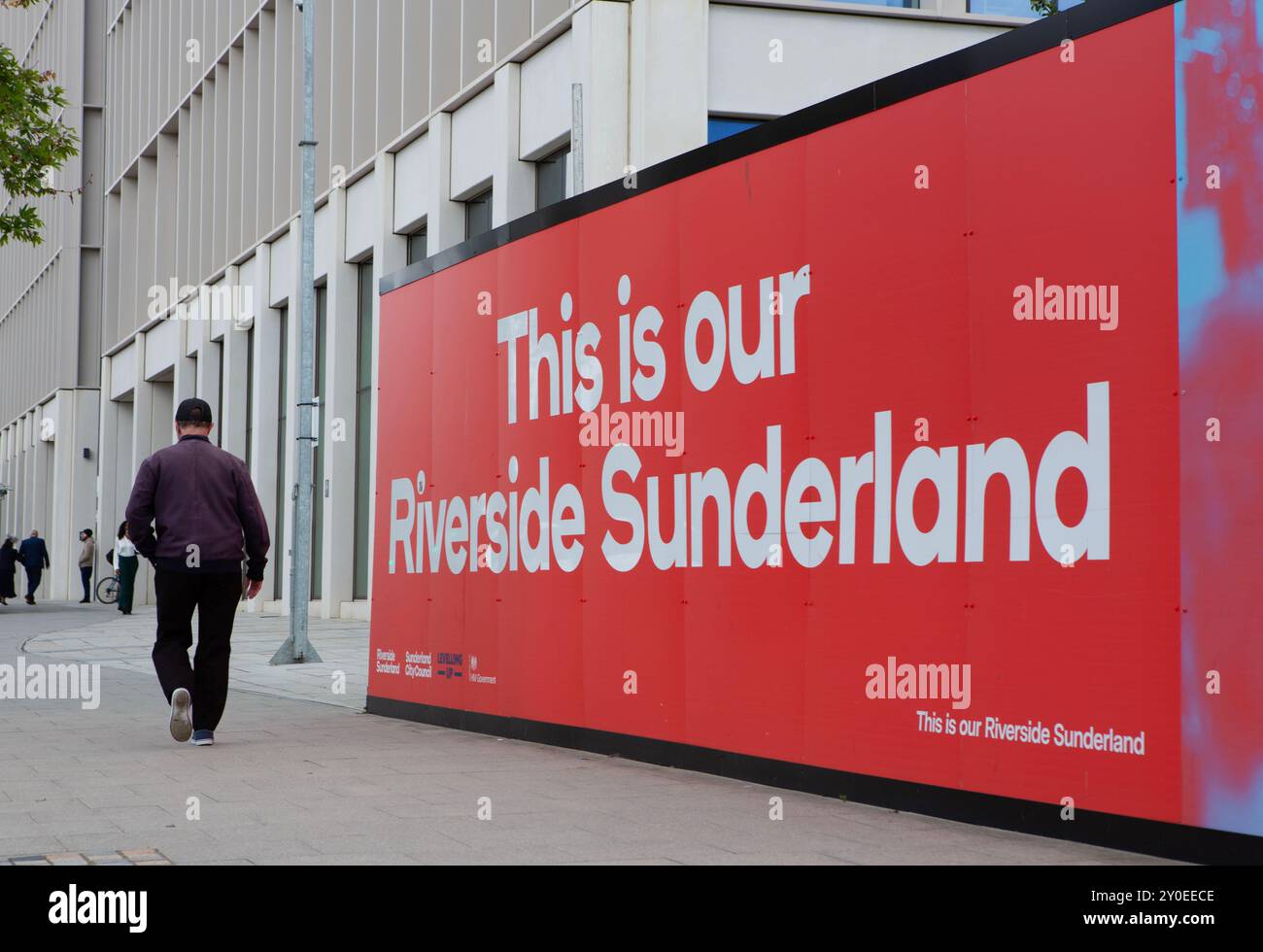 L'area Riverside della città di Sunderland è in fase di trasformazione mentre la città di Sunderland subisce un grande e ambizioso progetto di rigenerazione che Foto Stock