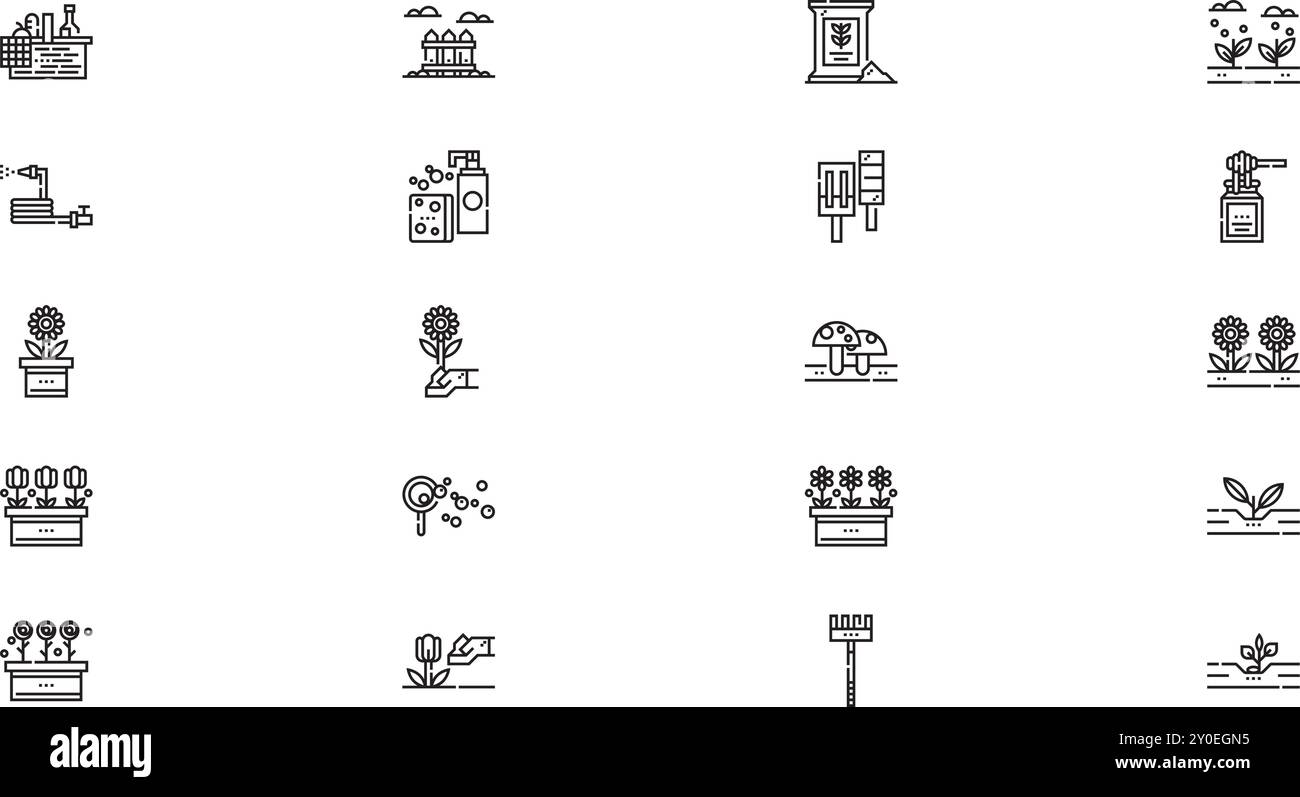 Pacchetto icone molla Collezione icone vettoriali di alta qualità con tratto modificabile. Ideale per progetti professionali e creativi. Illustrazione Vettoriale