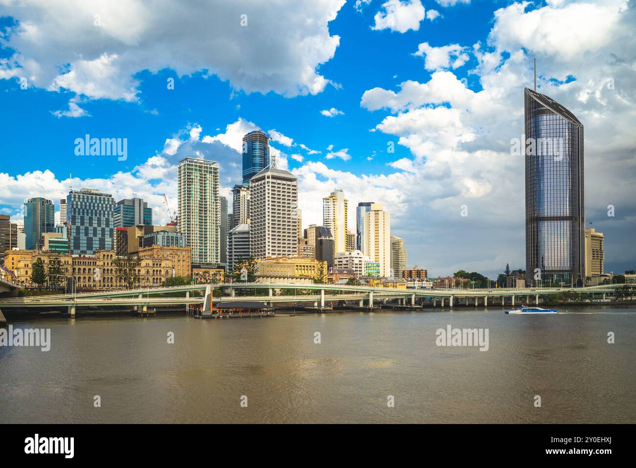 Scenario di Brisbane, la capitale del Queensland situata in Australia Foto Stock