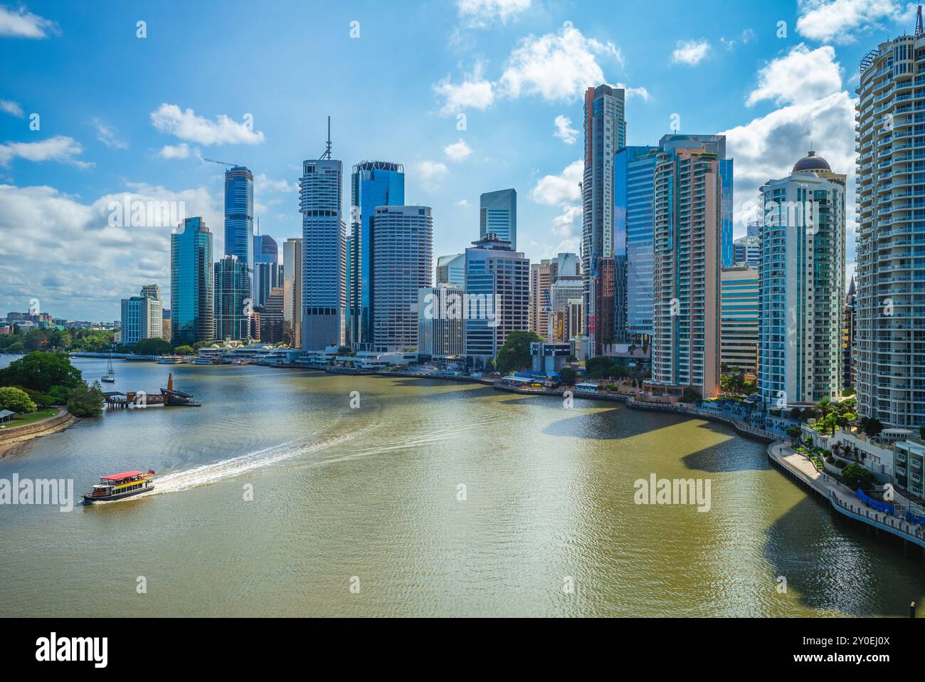 Scenario del CBD di Brisbane, la capitale del Queensland in Australia Foto Stock