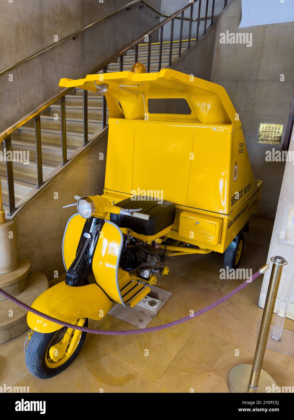 Un veicolo di servizio Frambretta 175 Motocarga del 1975 nel Museo Argentine Automobile Club di Buenos Aires in Argentina. Foto Stock