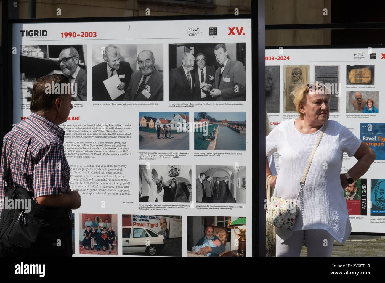 Praga, Repubblica Ceca. 2 settembre 2024. Inaugurazione della mostra sulla vita, il lavoro e la creazione del giornalista e politico Pavel Tigrid a Praga, Repubblica Ceca, 2 settembre 2024. Crediti: Michaela Rihova/CTK Photo/Alamy Live News Foto Stock