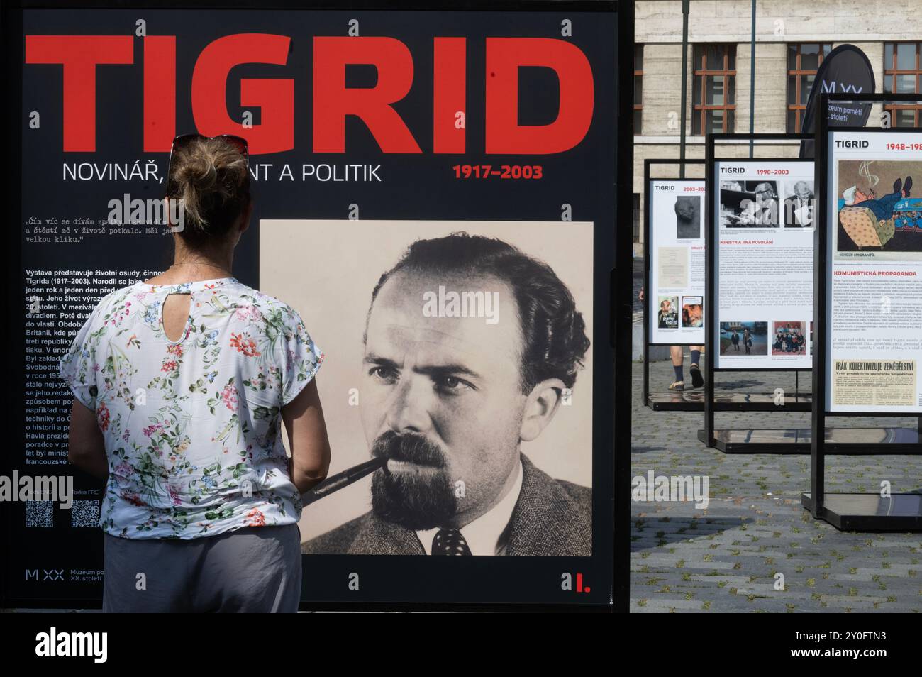Inaugurazione della mostra sulla vita, il lavoro e la creazione del giornalista e politico Pavel Tigrid a Praga, Repubblica Ceca, 2 settembre 2024. (Foto CTK/Michaela Rihova) Foto Stock