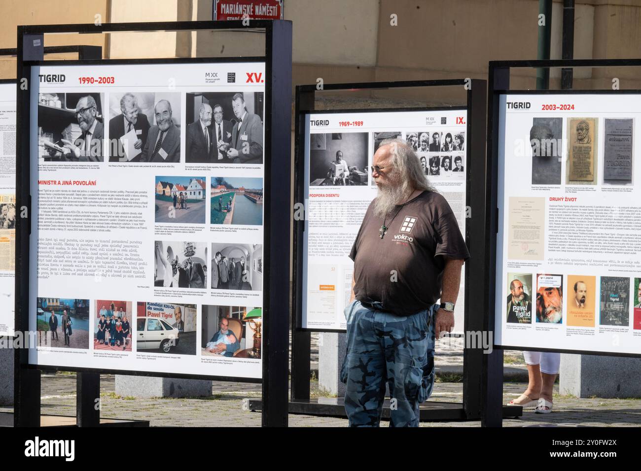 Praga, Repubblica Ceca. 2 settembre 2024. Inaugurazione della mostra sulla vita, il lavoro e la creazione del giornalista e politico Pavel Tigrid a Praga, Repubblica Ceca, 2 settembre 2024. Crediti: Michaela Rihova/CTK Photo/Alamy Live News Foto Stock